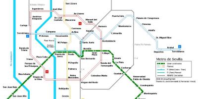 Mapa Sevilla železničnej stanice