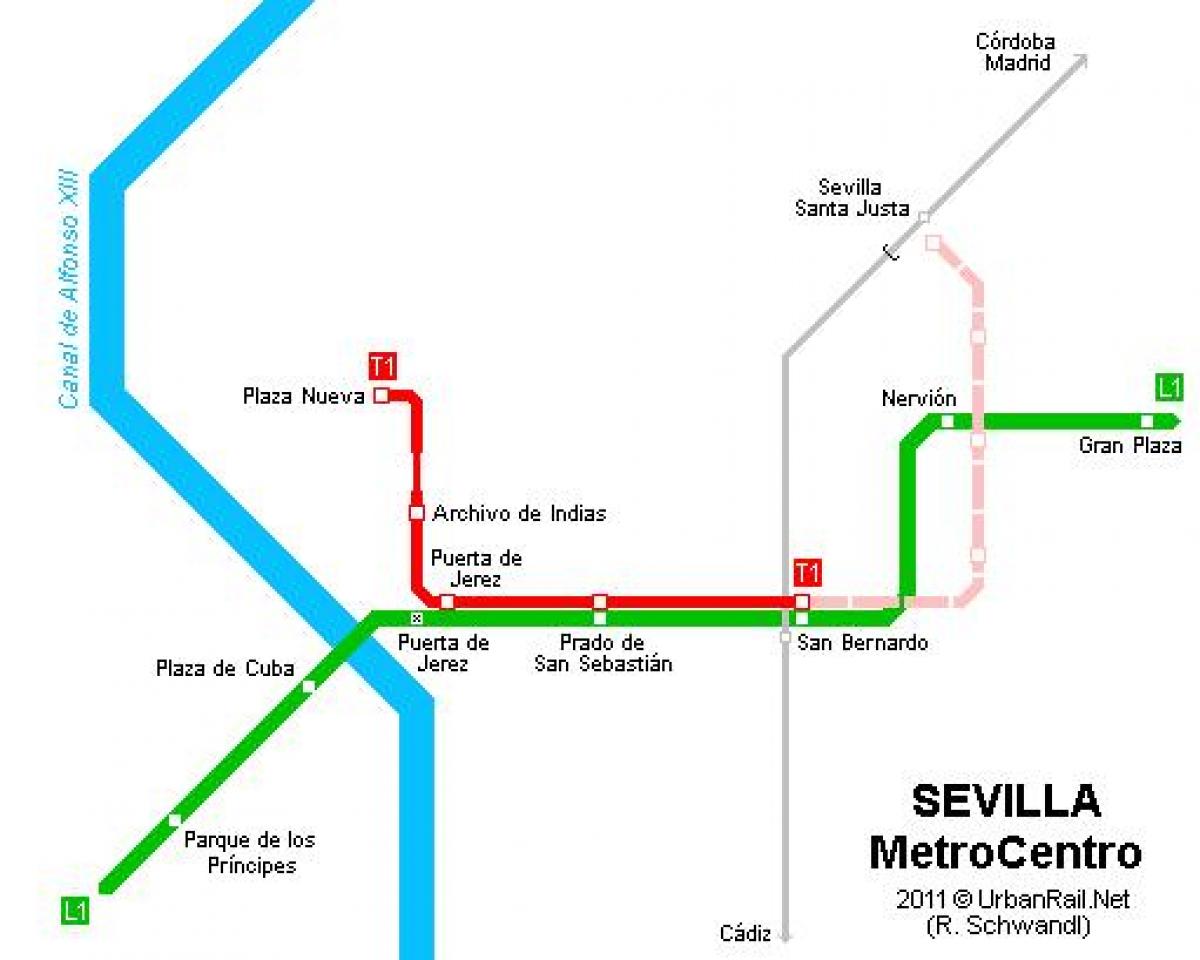 mapu Sevilly električky