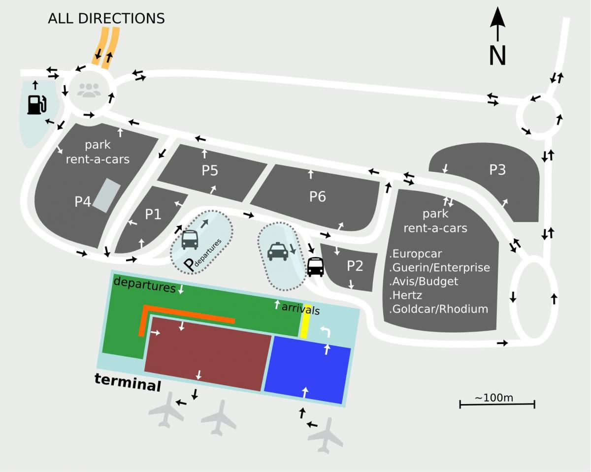 Sevilla letisko mapu