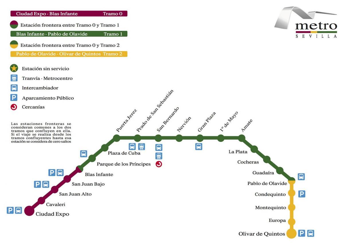 metro Seville mapu