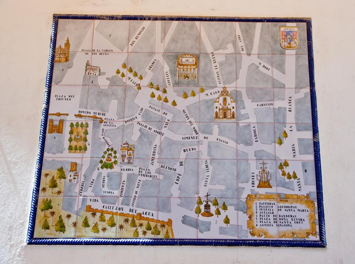 mapa židovského Seville