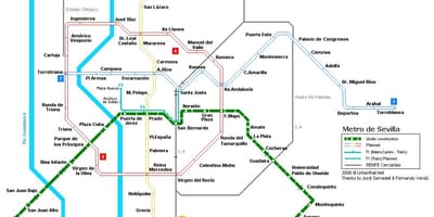 Mapa Sevilla železničnej stanice