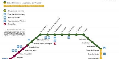 Metro Seville mapu